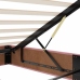 Estructura cama otomana sin colchón terciopelo rosa 160x200 cm