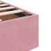 Estructura cama otomana sin colchón terciopelo rosa 160x200 cm