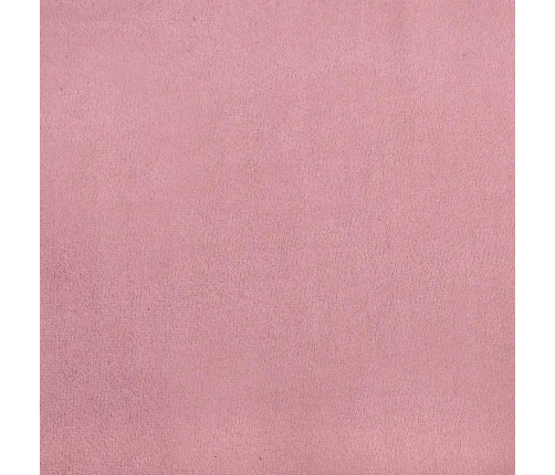 Estructura cama otomana sin colchón terciopelo rosa 160x200 cm