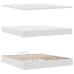 Estructura cama otomana colchón cuero sintético blanco