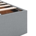 Estructura de cama otomana con colchón tela gris claro 80x200cm