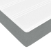 Estructura de cama otomana con colchón tela gris claro 80x200cm