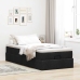 Estructura de cama otomana con colchón tela negra 80x200cm