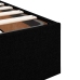Estructura de cama otomana con colchón tela negra 80x200cm