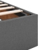 Estructura cama otomana colchón tela gris oscuro 90x200cm