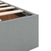 Estructura cama otomana con colchón tela gris claro 100x200cm