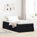 Estructura cama otomana colchón terciopelo negra 80x200cm