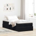 Estructura cama otomana colchón terciopelo negro 90x200 cm