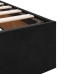 Estructura cama otomana colchón terciopelo negro 90x200 cm