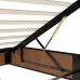 Estructura cama otomana colchón terciopelo negro 140x200cm