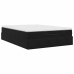 Estructura cama otomana colchón terciopelo negro 140x200cm