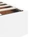Estructura de cama otomana con colchones cuero sintético blanco