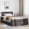 Estructura cama otomana colchón gris 120x190 cm cuero sintético