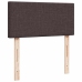 Estructura cama otomana colchón tela marrón oscuro 90x190 cm