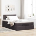 Cama otomana con colchón marrón oscuro 120x200 cm tela