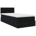 Estructura de cama otomana con colchón tela negra 80x200cm