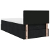 Estructura de cama otomana con colchón tela negra 80x200cm