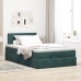 Cama otomana con colchón 120x190 cm terciopelo verde oscuro