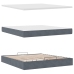 Estructura cama otomana con colchón gris oscuro 160x200 cm