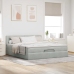 Estructura de cama otomana con colchón gris claro 180x200cm