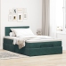 Cama otomana con colchón 120x190 cm terciopelo verde oscuro