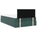Cama otomana con colchón 120x190 cm terciopelo verde oscuro