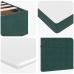 Cama otomana con colchón 120x190 cm terciopelo verde oscuro