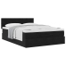 Estructura cama otomana colchón terciopelo negro 140x200cm
