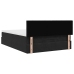 Estructura cama otomana colchón terciopelo negro 140x200cm