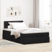 Cama otomana con colchón 120x190 cm terciopelo negro