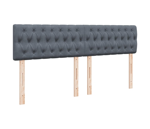Estructura cama otomana con colchón gris oscuro 160x200 cm