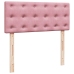 Estructura de cama otomana colchón terciopelo rosa 120x200cm