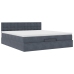 Estructura cama otomana con colchón gris oscuro 160x200 cm