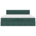 Estructura de cama otomana con colchón verde oscuro 200x200 cm
