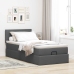 Estructura cama otomana colchón tela gris oscuro 90x190cm