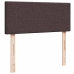 Cama otomana con colchón marrón oscuro 120x200 cm tela