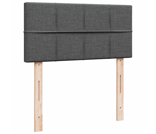 Estructura cama otomana colchón tela gris oscuro 90x190cm