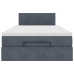 Estructura cama otomana colchón terciopelo gris oscuro