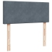 Estructura cama otomana colchón terciopelo gris oscuro