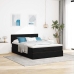 Estructura cama otomana colchón terciopelo negro 140x200cm