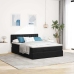 Estructura cama otomana colchón terciopelo negro 140x200cm