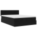 Estructura cama otomana colchón terciopelo negro 140x200cm