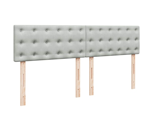 Estructura de cama otomana con colchón gris claro 160x200cm