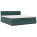 Estructura de cama otomana con colchón verde oscuro 160x200 cm