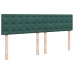 Estructura de cama otomana con colchón verde oscuro 160x200 cm