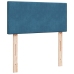 Cama otomana con colchones y luces LED azul oscuro 200x200 cm