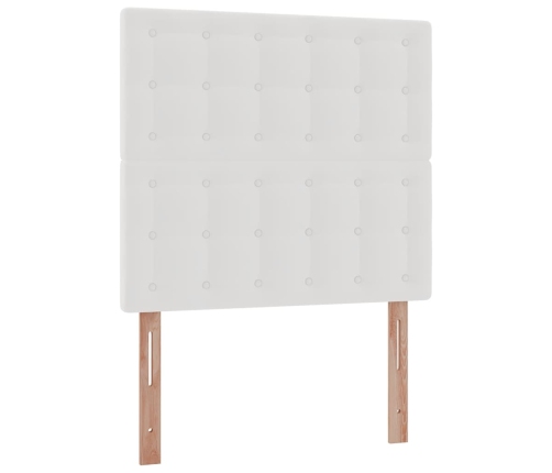 Cama otomana colchón cuero sintético blanco 90x190cm