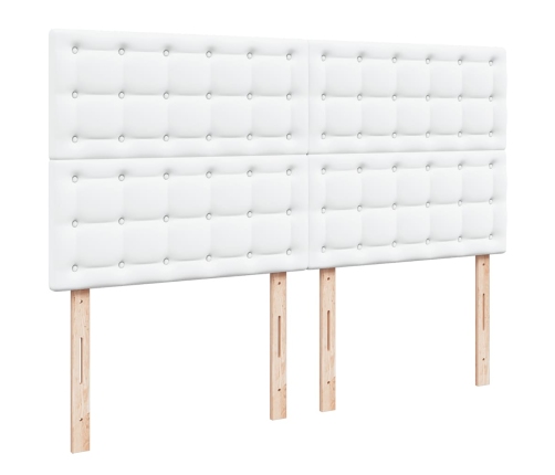 Estructura cama otomana colchón cuero sintético blanco