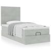 Estructura cama otomana colchones gris claro 80x200cm