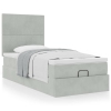 Estructura cama otomana colchones gris claro 90x190cm